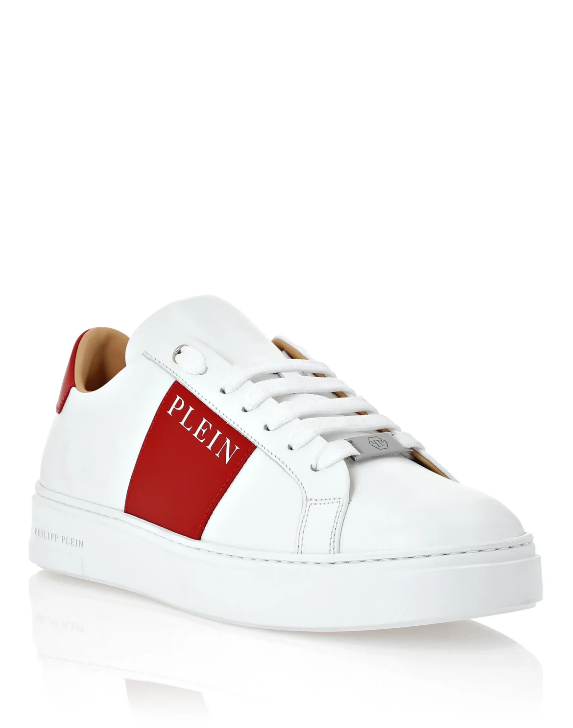 Nappa Leather Lo-Top Sneakers, цвет: Белый