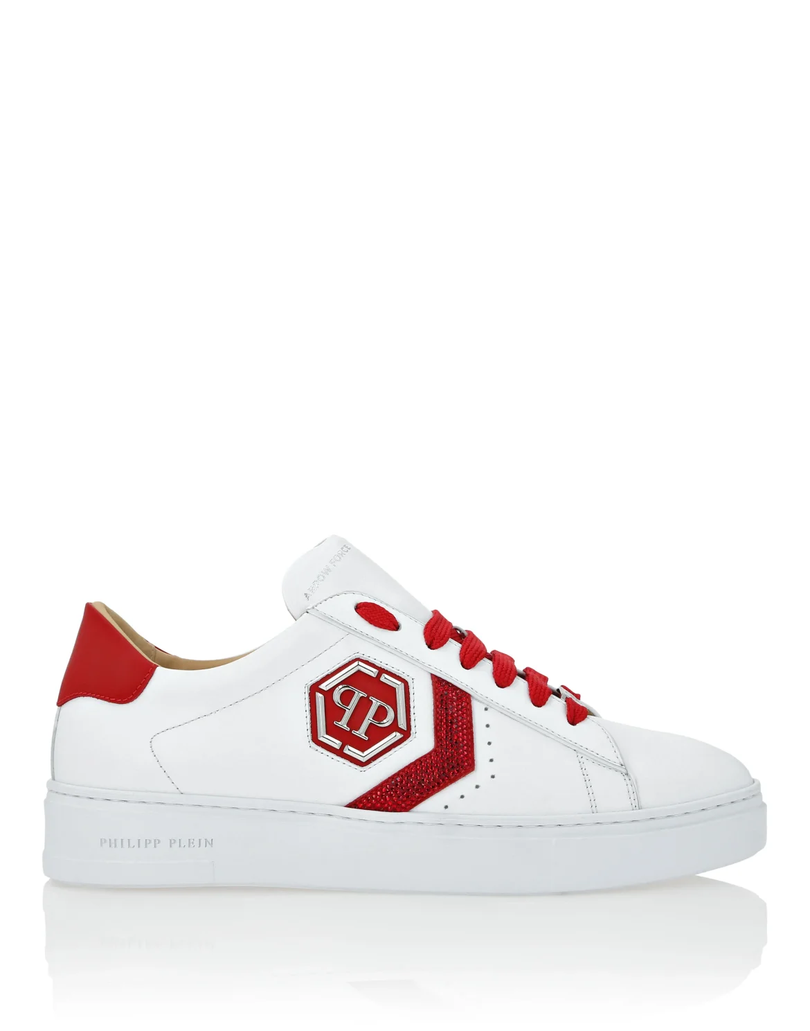 Lo-Top Leather Arrow Force Strass Sneakers, цвет: Красный