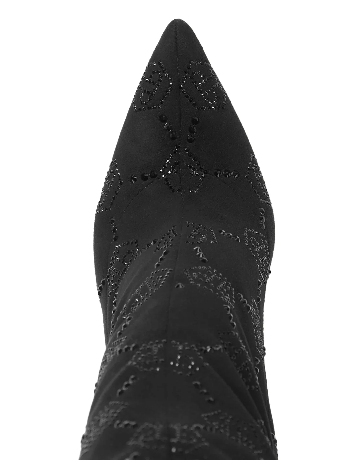 Suede Stretch Boots Hi-Heels Plein Overknees Monogram, цвет: Черный
