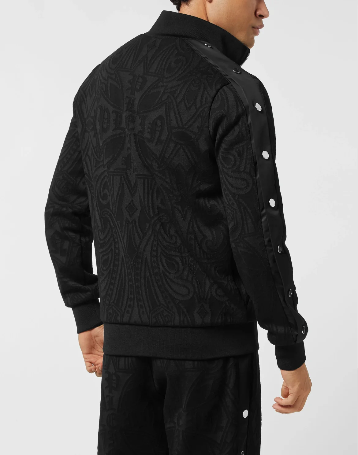 Jacquard Tracksuit Jacket Chrome Crest, цвет: Черный