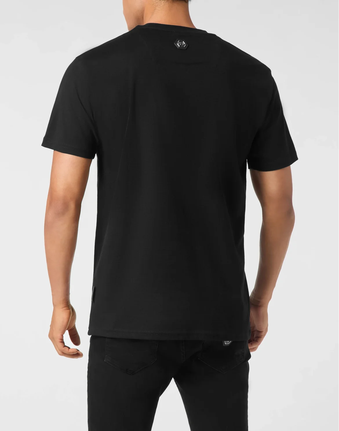 Embroidered Round Neck T-Shirt Stones, цвет: Черный