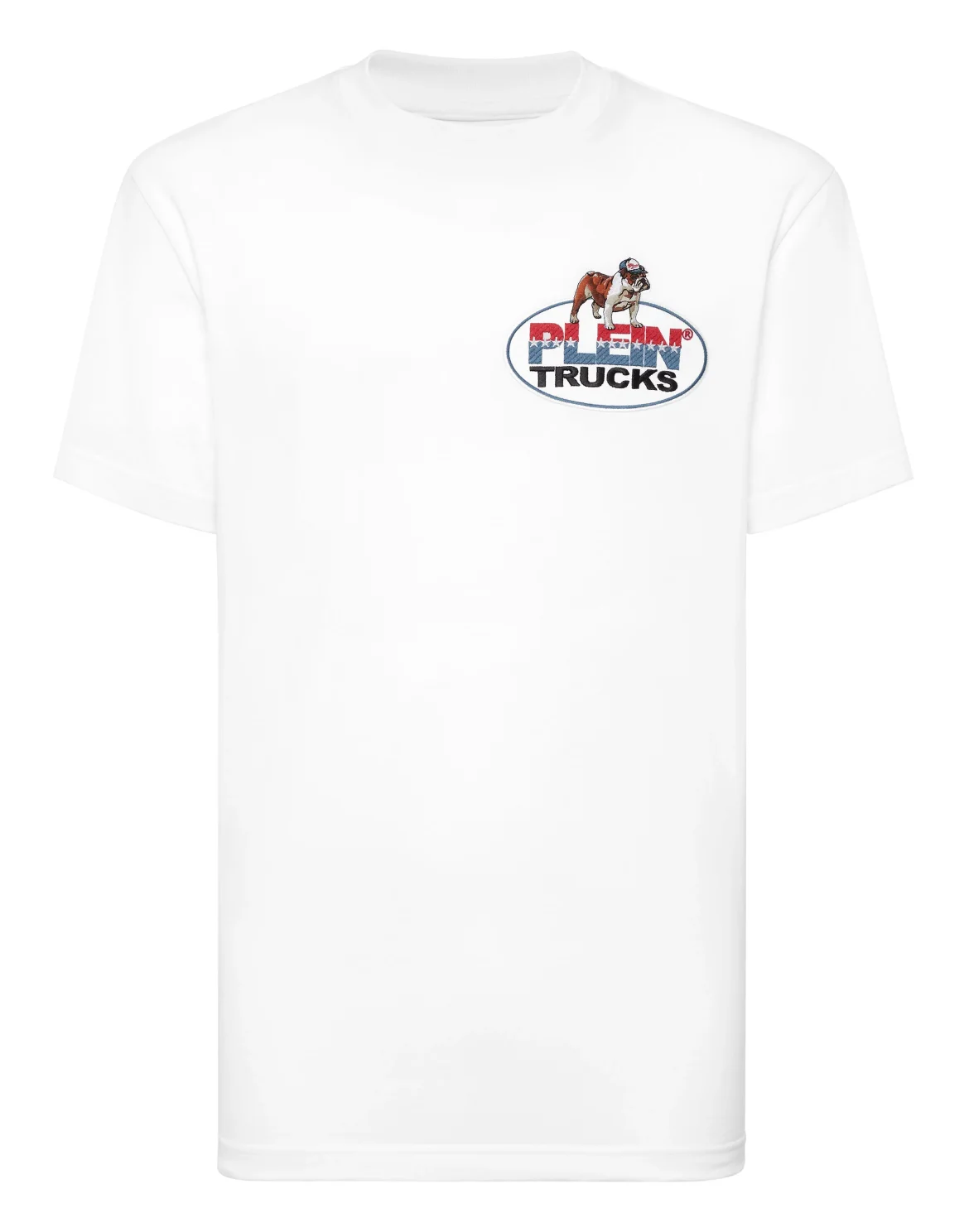 Round Neck T-Shirt Plein Trucks Bulldog, цвет: Белый