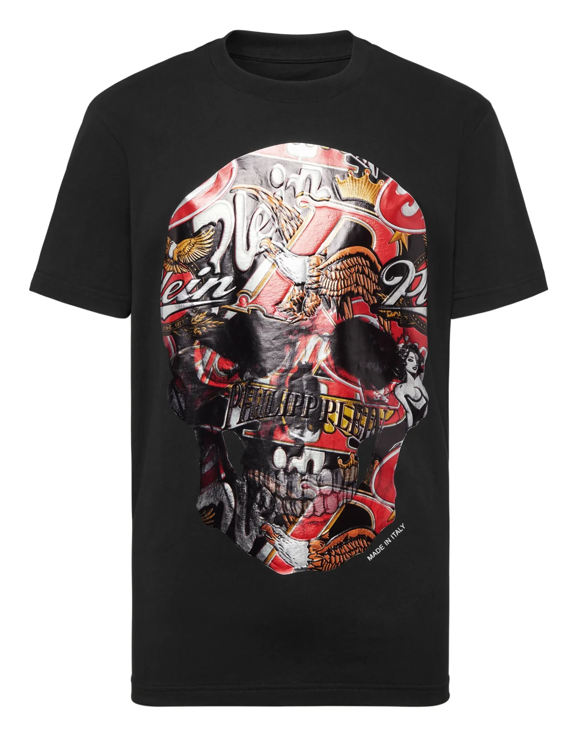 Round Neck T-Shirt Beer Skull, цвет: Черный