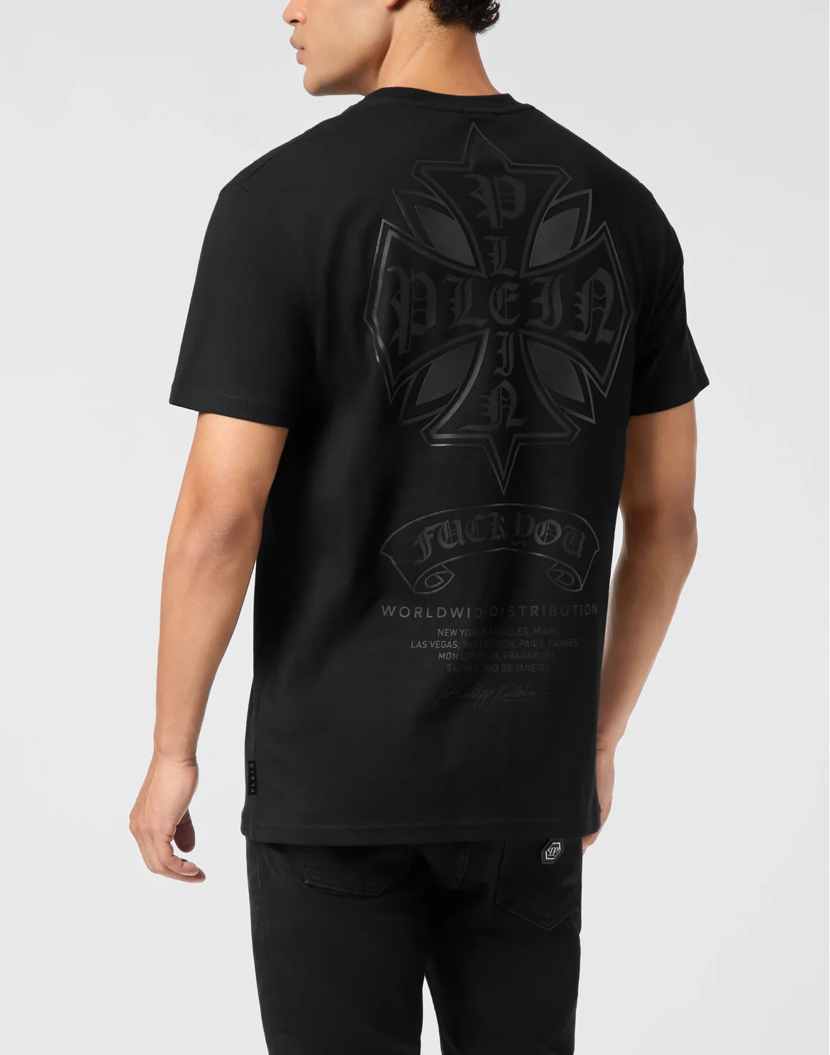 Round Neck T-Shirt Puffy Chrome Crest, цвет: Черный