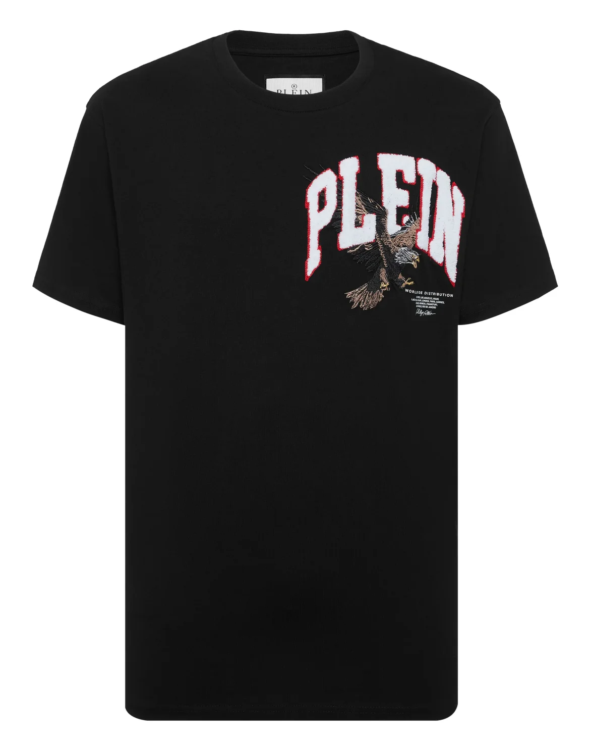 Round Neck T-Shirt Crystal Eagle Mini, цвет: Черный