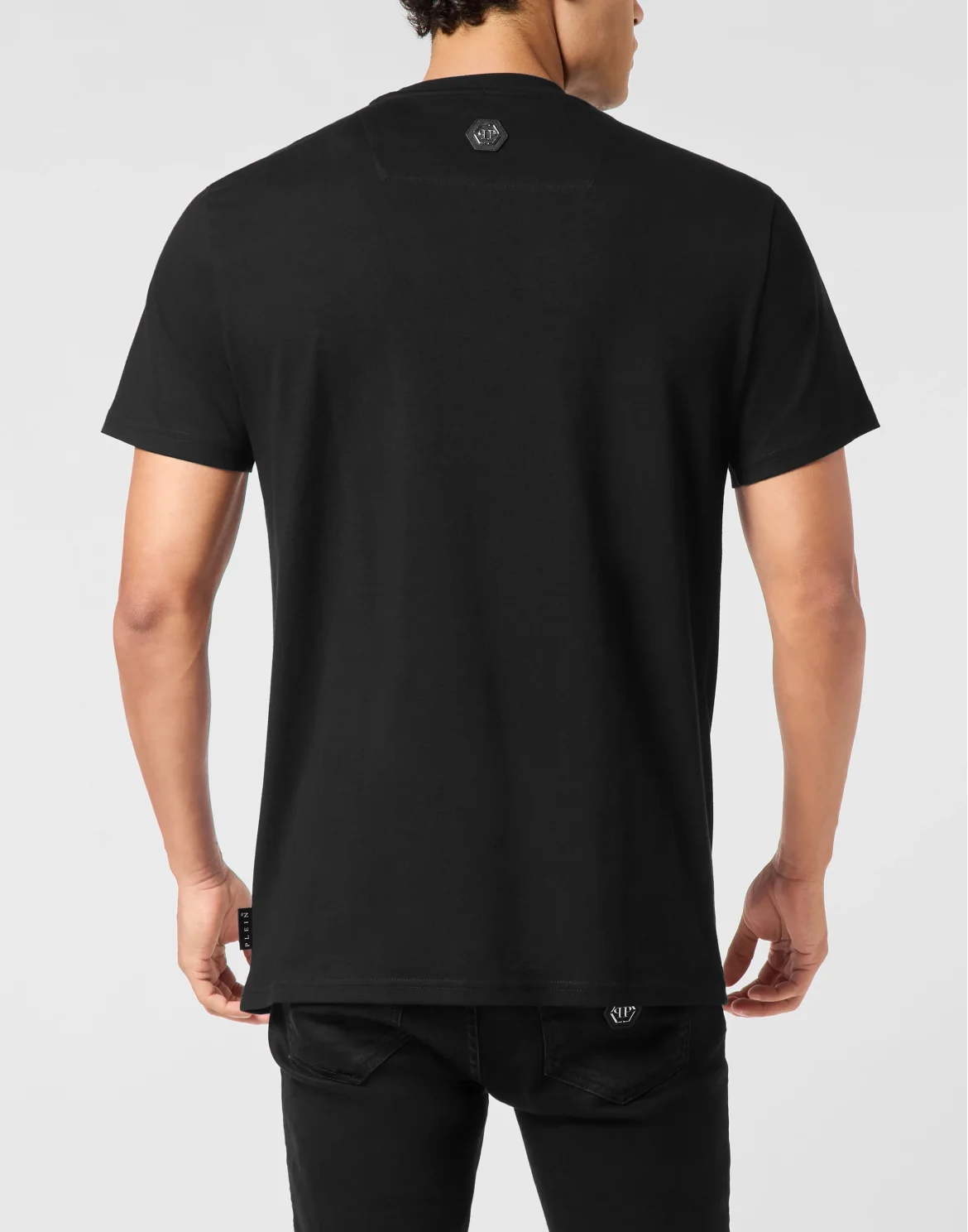 Round Neck T-Shirt College Raccoon Stones, цвет: Черный