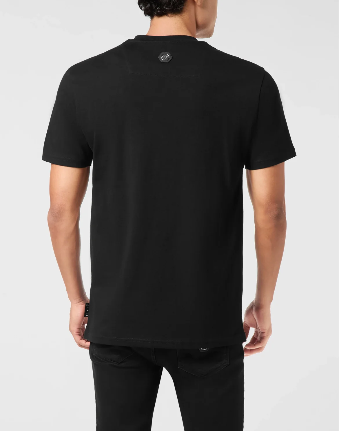 Round Neck T-Shirt Plein Crown Stones, цвет: Черный