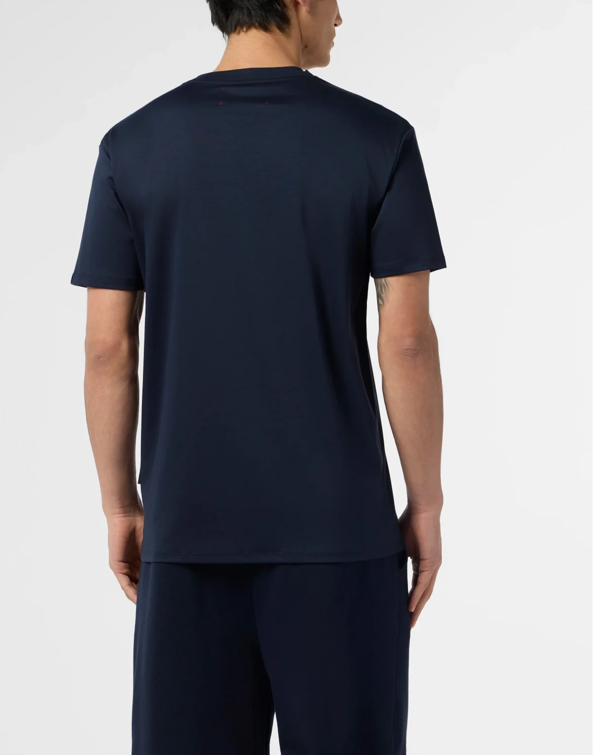 Basic Round Neck T-Shirt Skull, цвет: Синий
