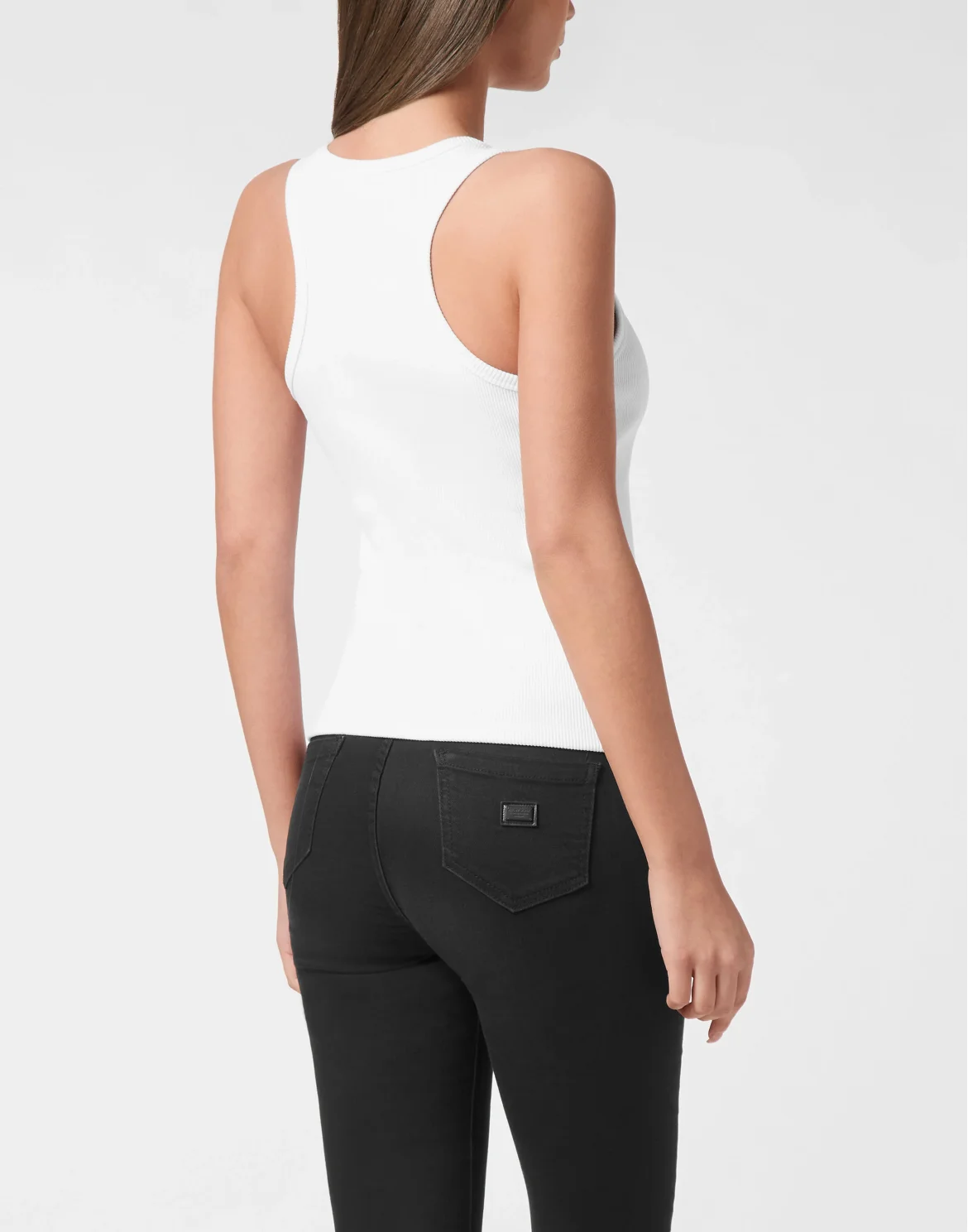 Ribbed Tank Top Hexagon, цвет: Белый