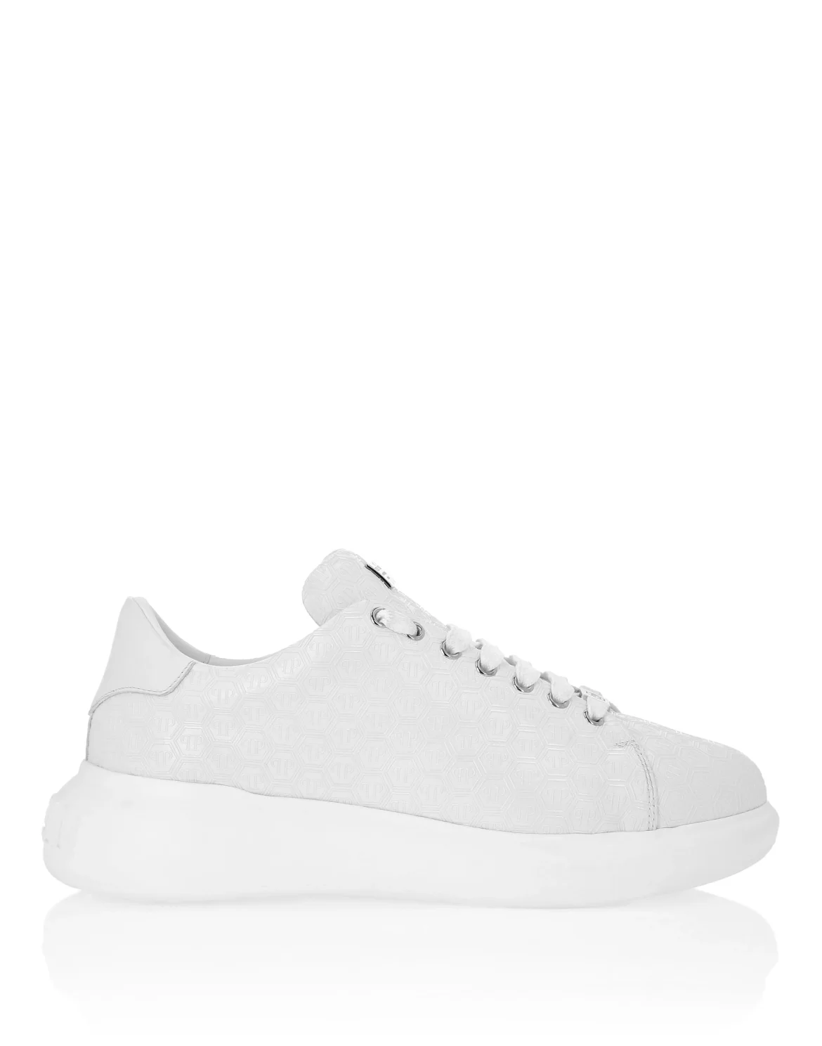 Nappa Leather Low Top Sneakers Monogram, цвет: Белый