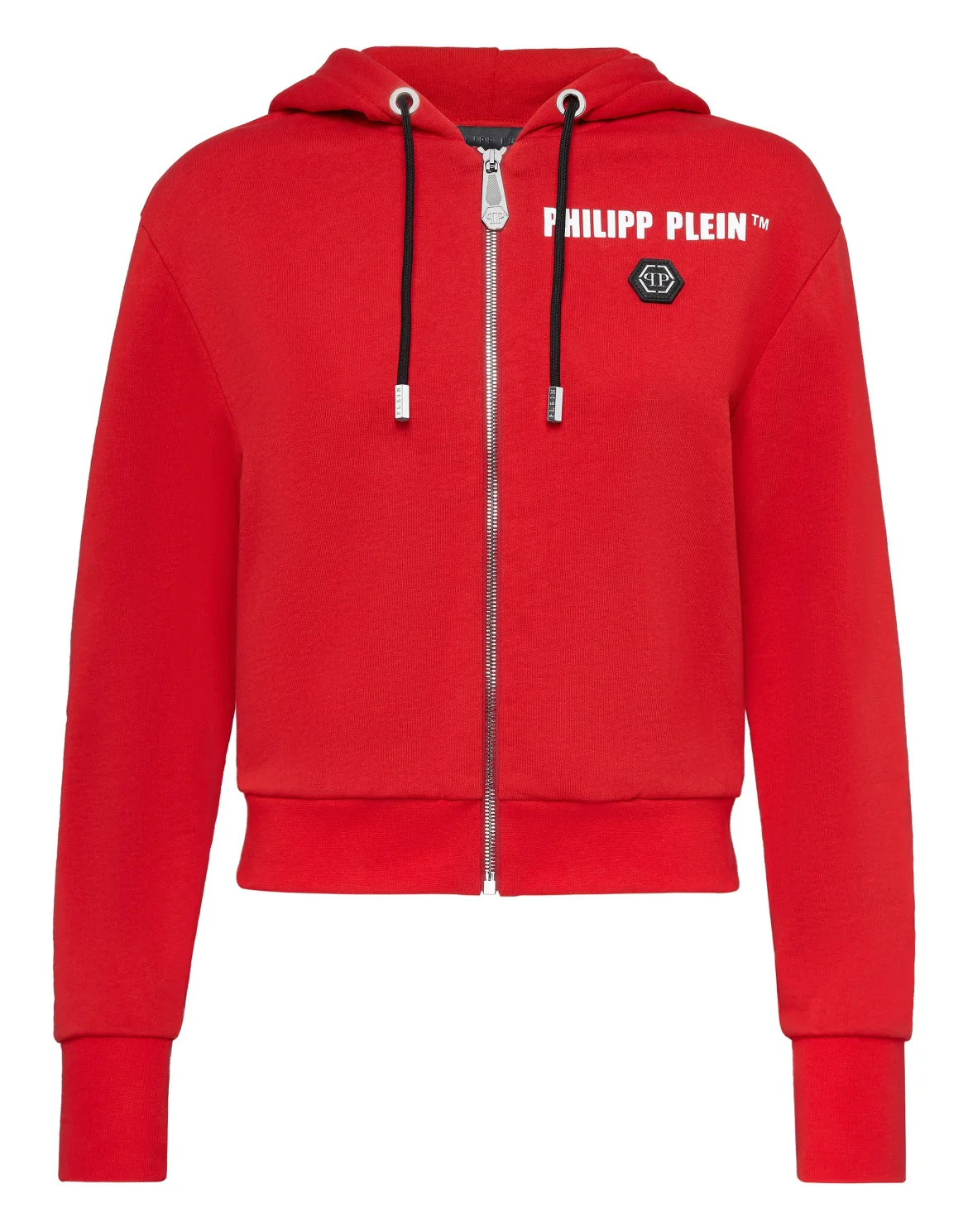 Hoodie Sweatjacket Crystal Fringe, цвет: Красный