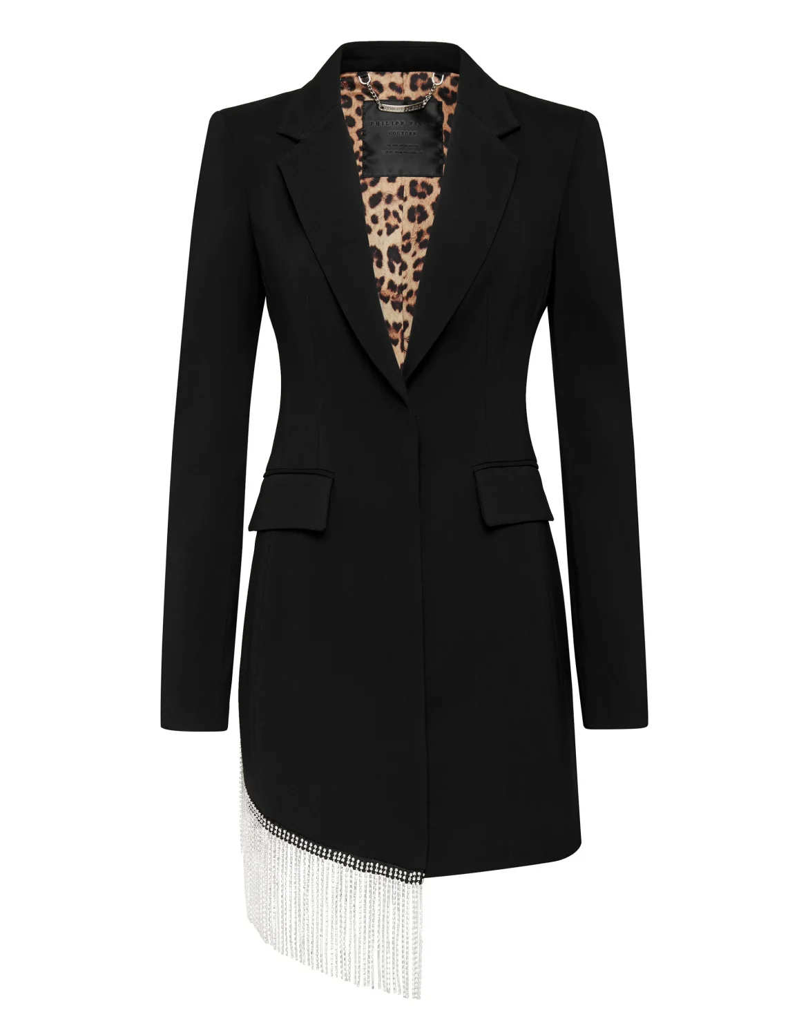 Blazer Dress Fringe, цвет: Черный