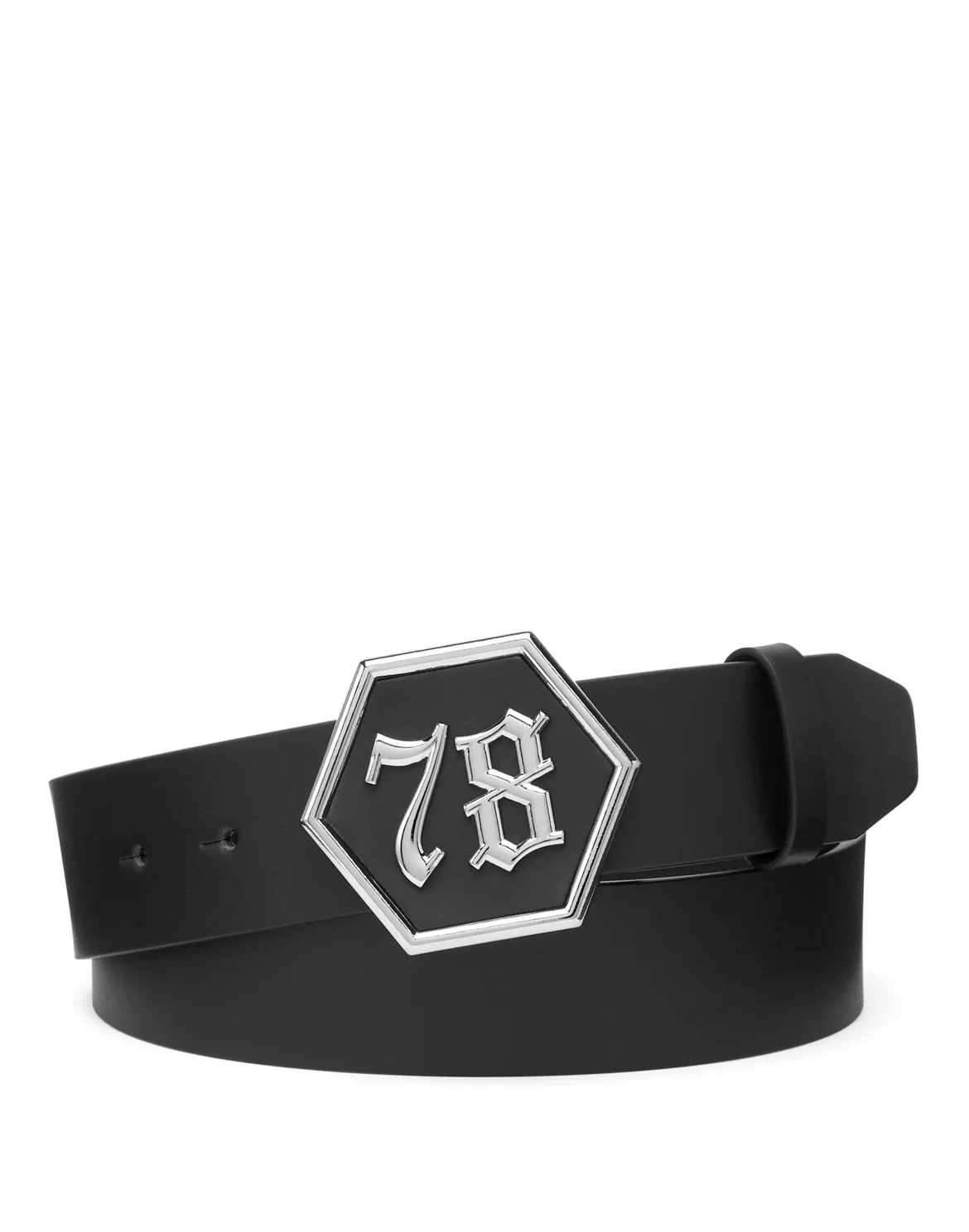Leather Belt Gothic Plein, цвет: Черный