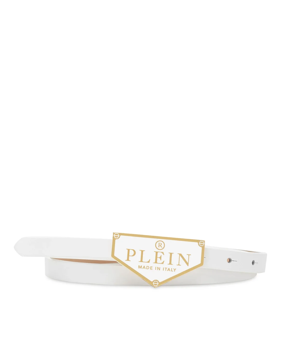 Leather Belt Iconic Plein, цвет: Белый