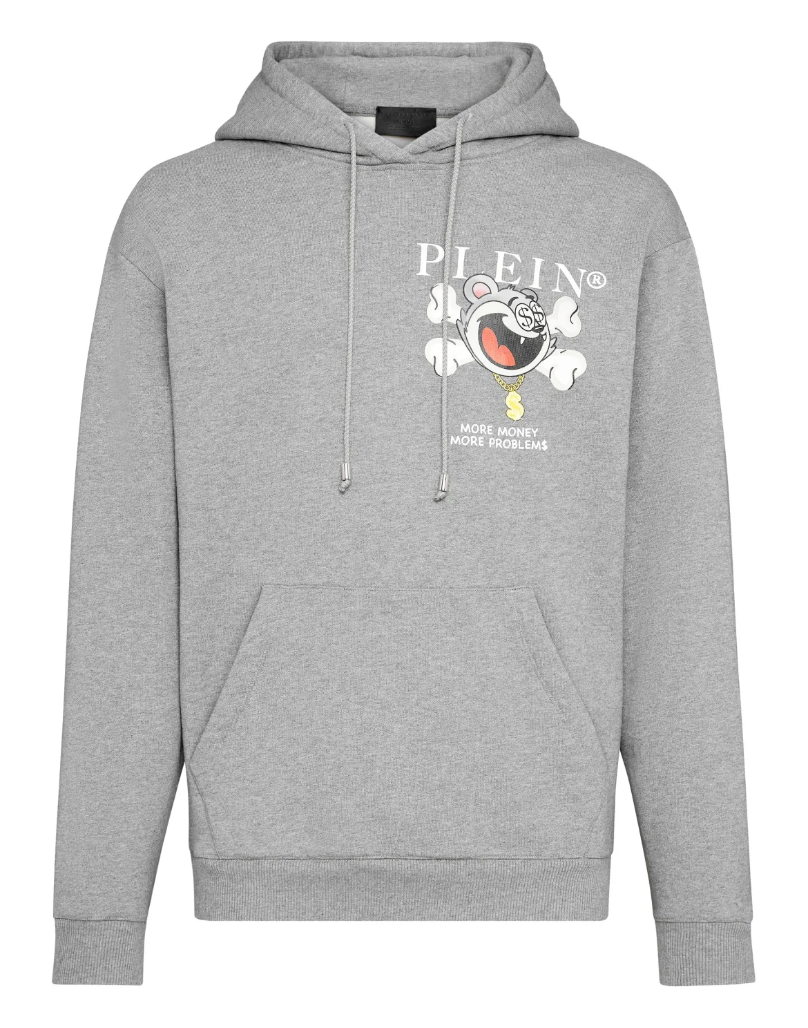 Hoodie sweatshirt More Money more problems, цвет: Серый