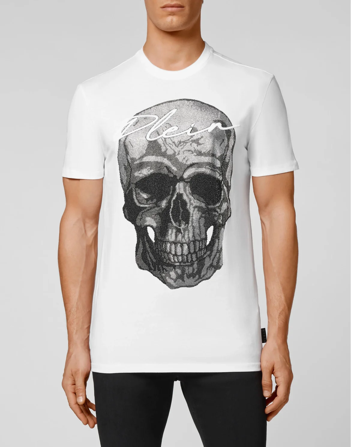 T-shirt Round Neck SS stones Skull, цвет: Белый