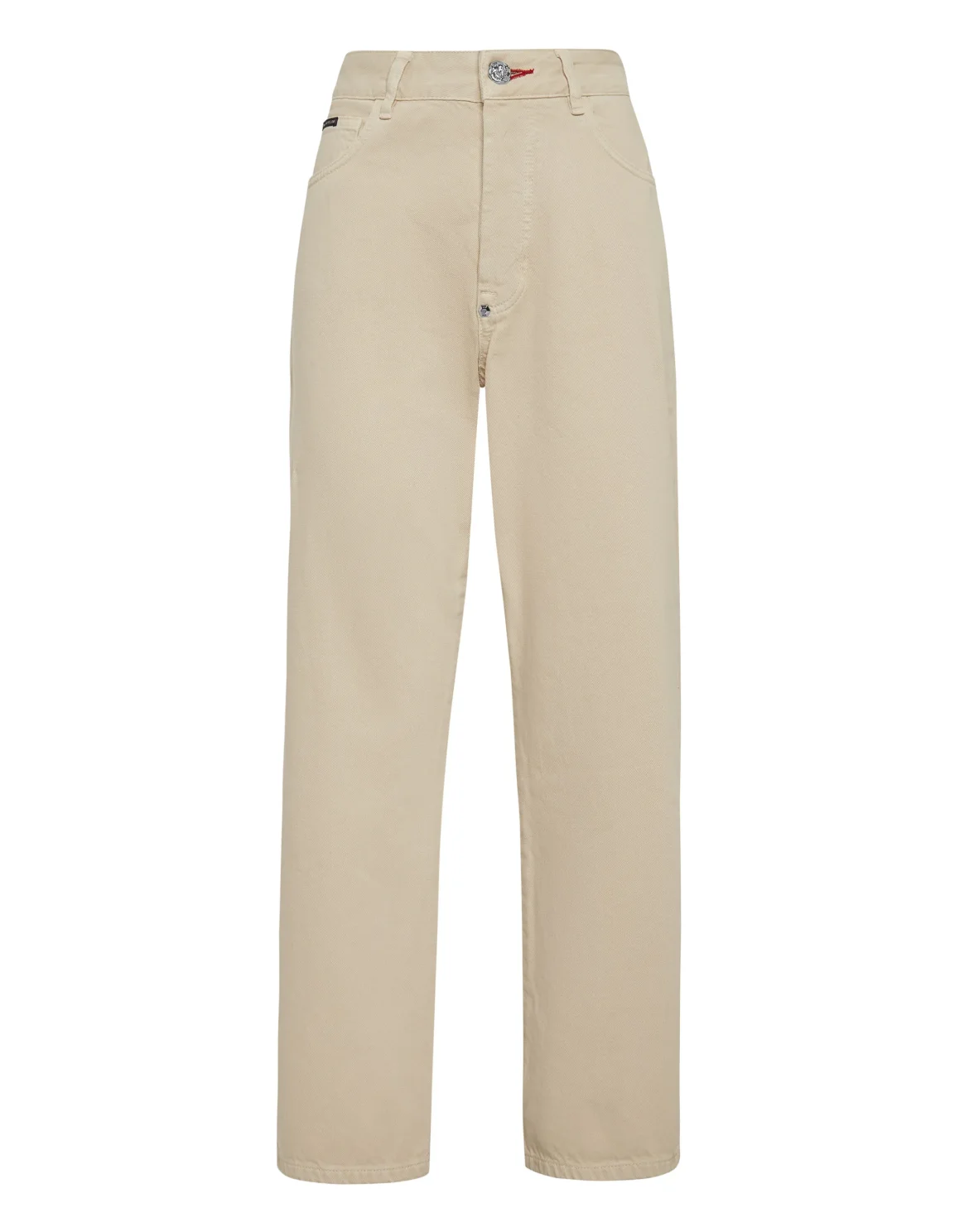 Denim Trousers Loose Fit Iconic Plein, цвет: Бежевый