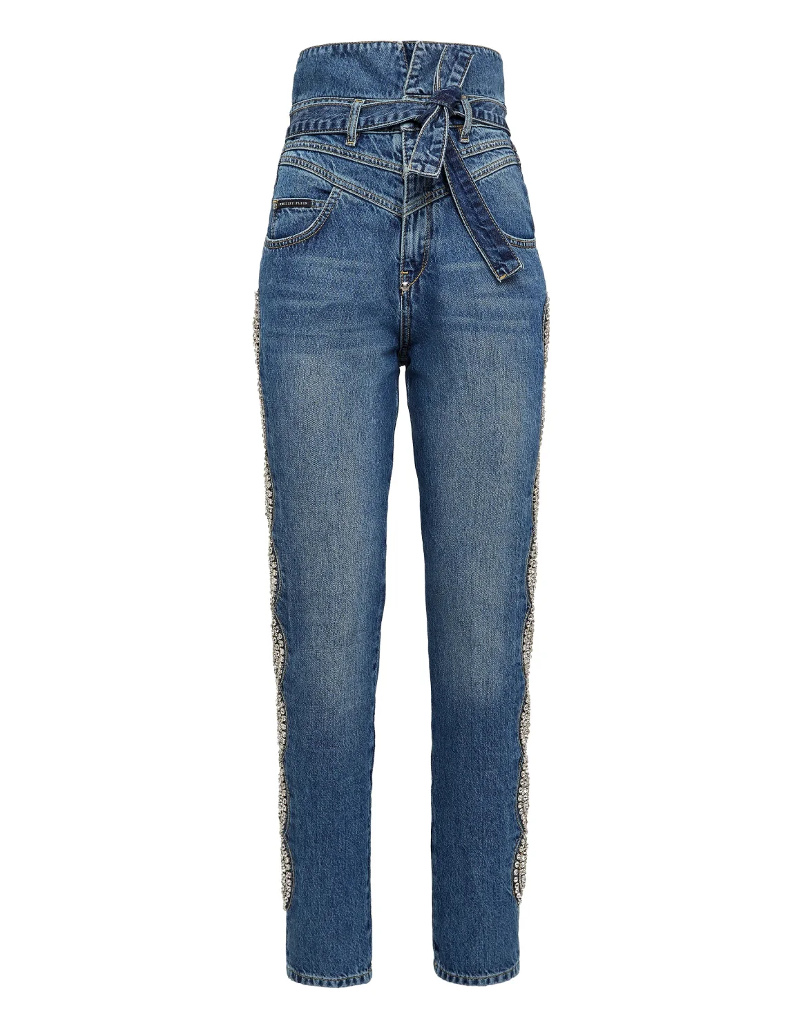 Denim Trousers Saint Tropez Fit Crystal Cable, цвет: Синий