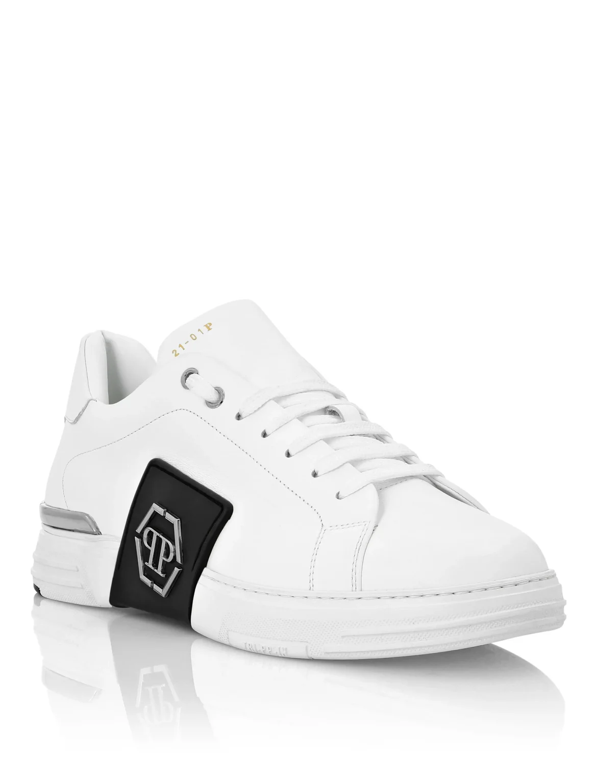 LO-TOP SNEAKERS PHANTOM KICK$ LEATHER Platinum HEXAGON, цвет: Белый