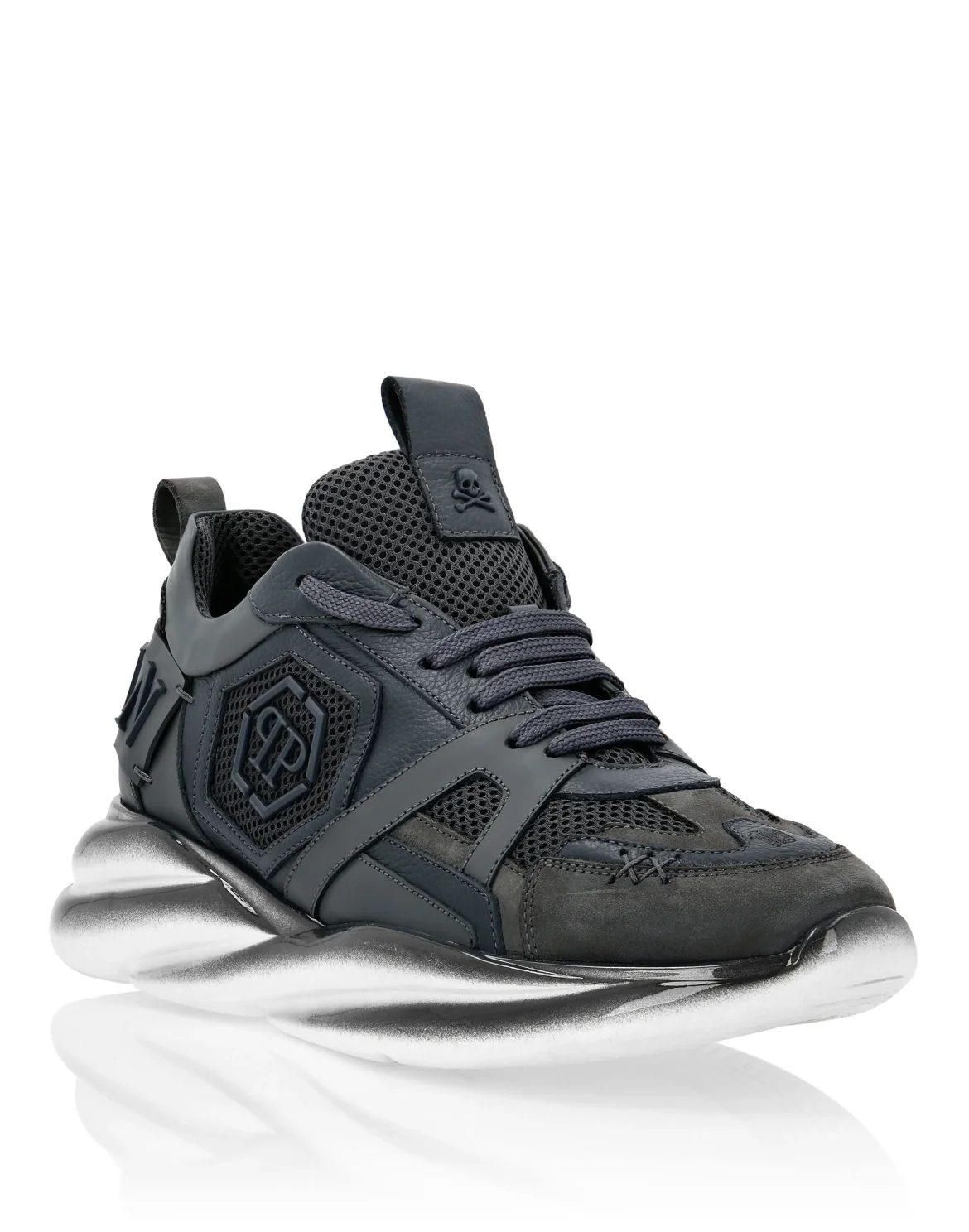 Runner mix materials Plein Hurricane, цвет: Серый