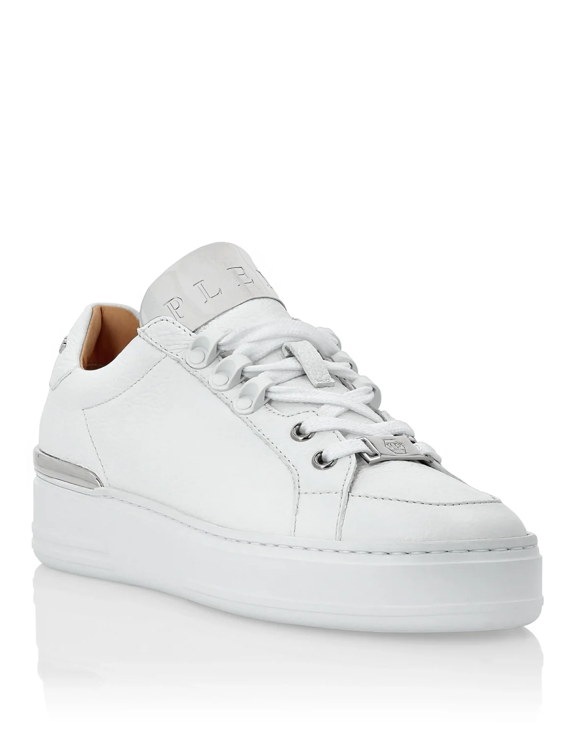 Leather Lo-Top Sneakers Silver $urfer TM, цвет: Белый