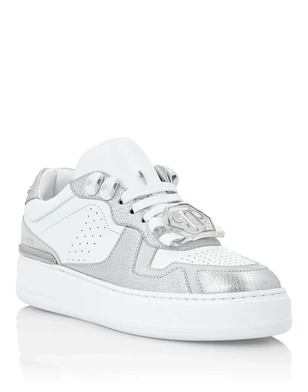 Leather Lo-Top Sneakers G.O.A.T. TM, цвет: Белый