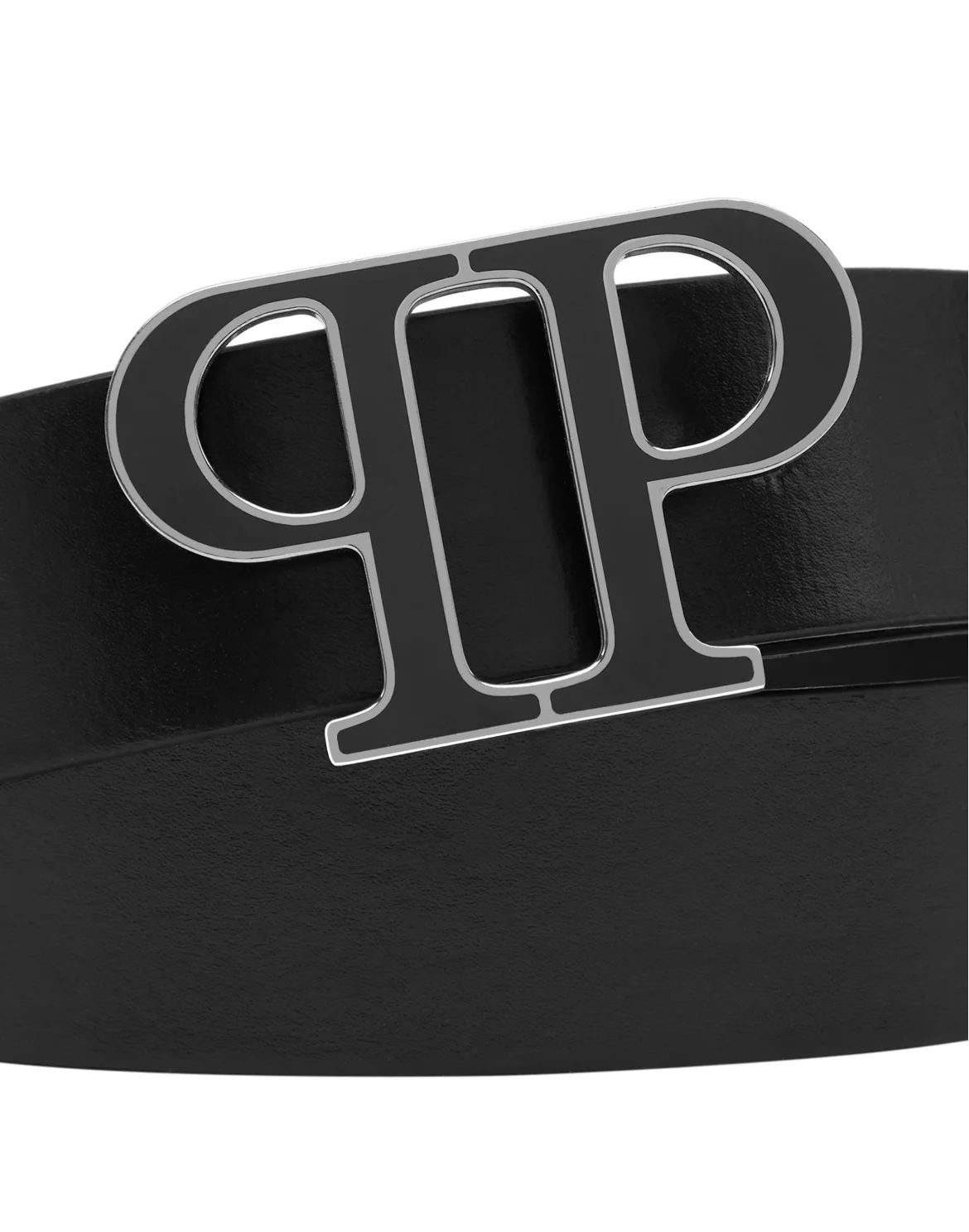 Leather Belt Philipp Plein TM, цвет: Черный