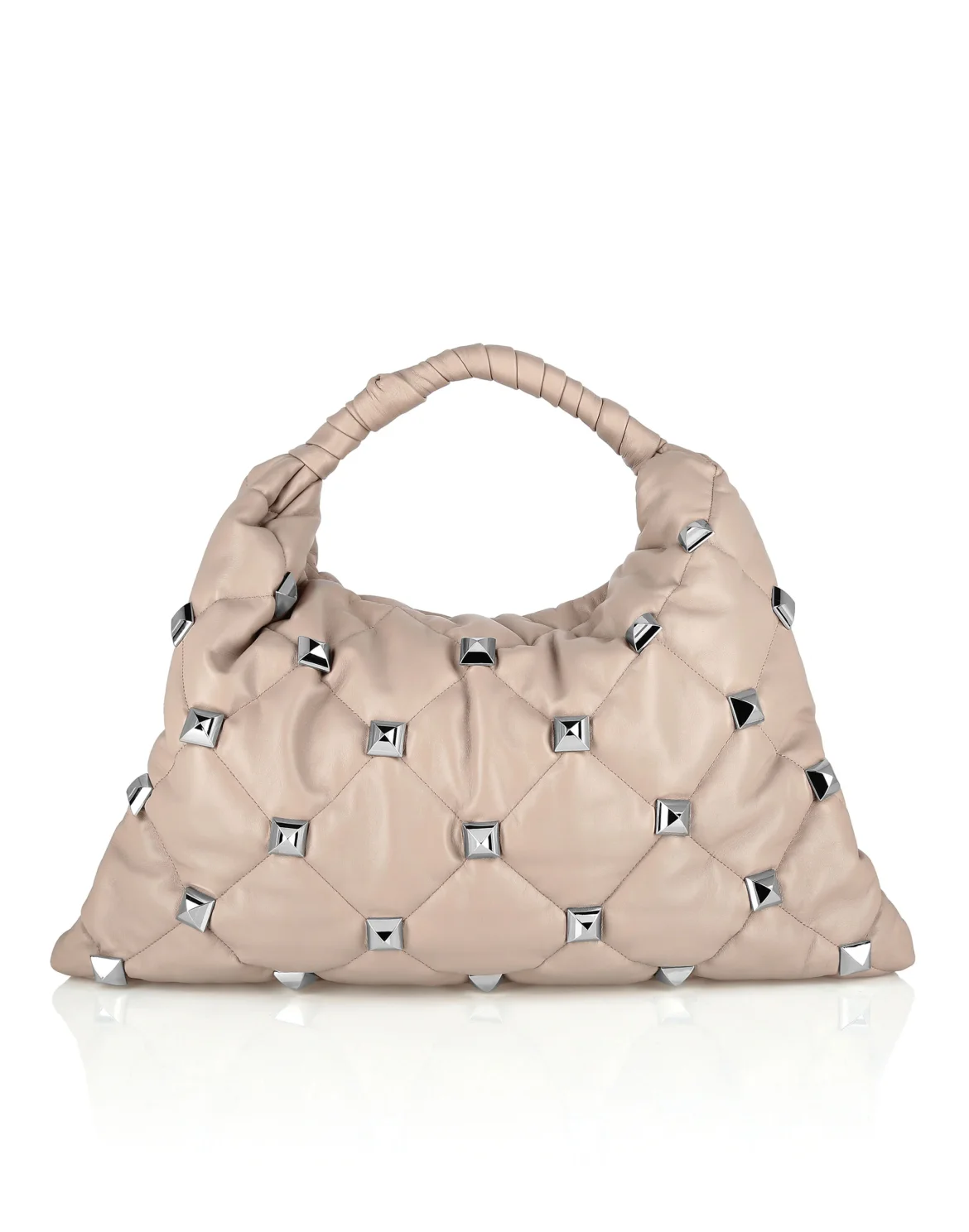 Leather Handle bag, цвет: Бежевый