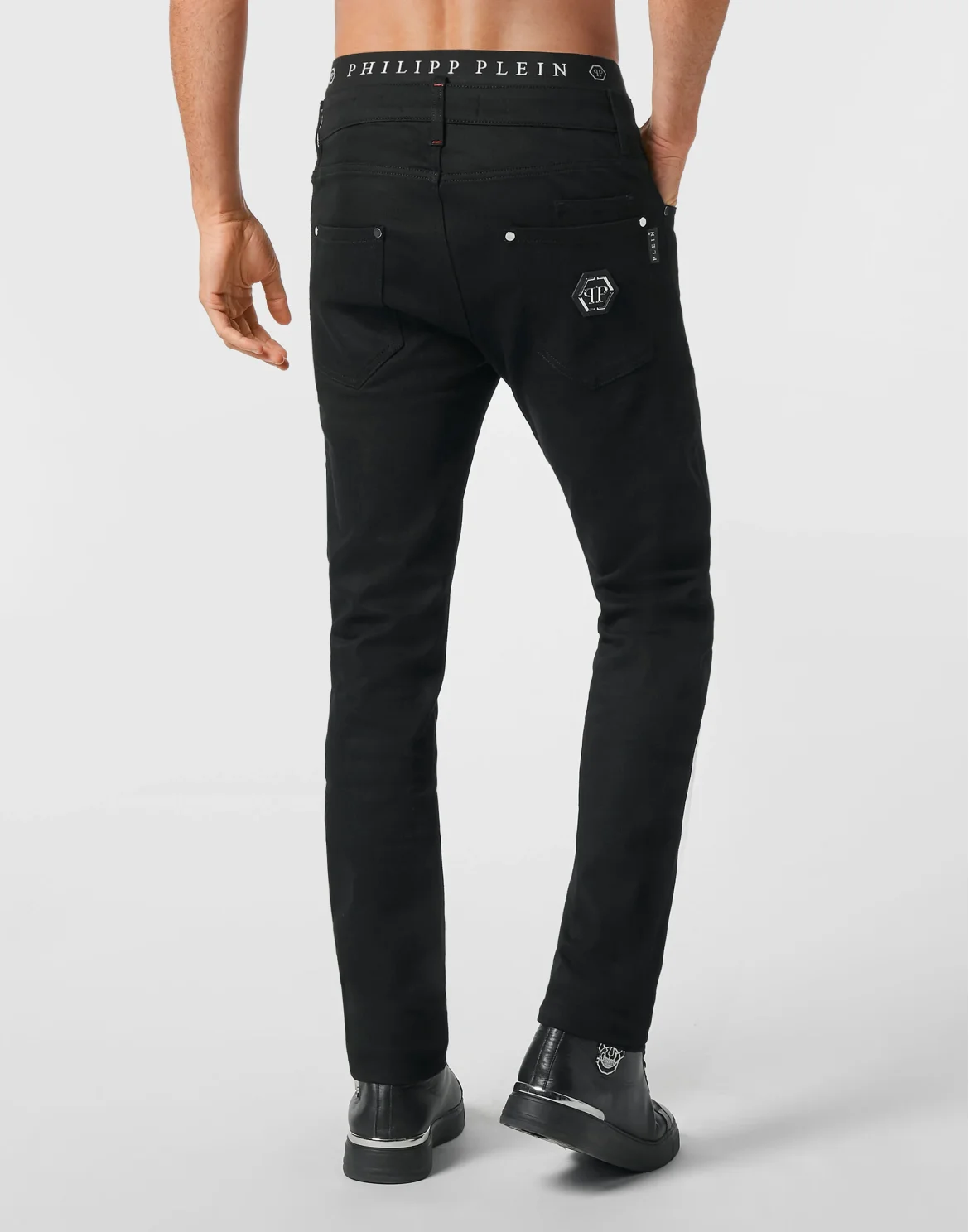 Denim Trousers Super Straight Cut Premium Hexagon, цвет: Черный