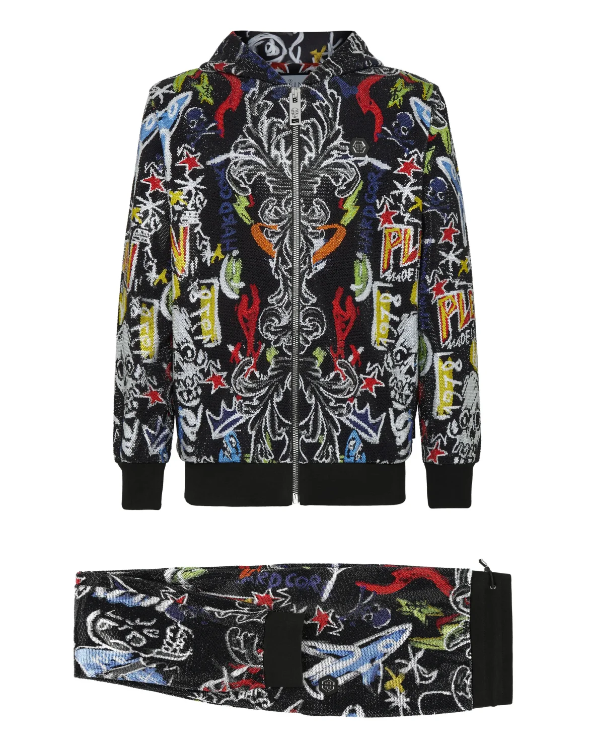 Jogging tracksuit:Hoodie/Trousers Crystals, цвет: Черный