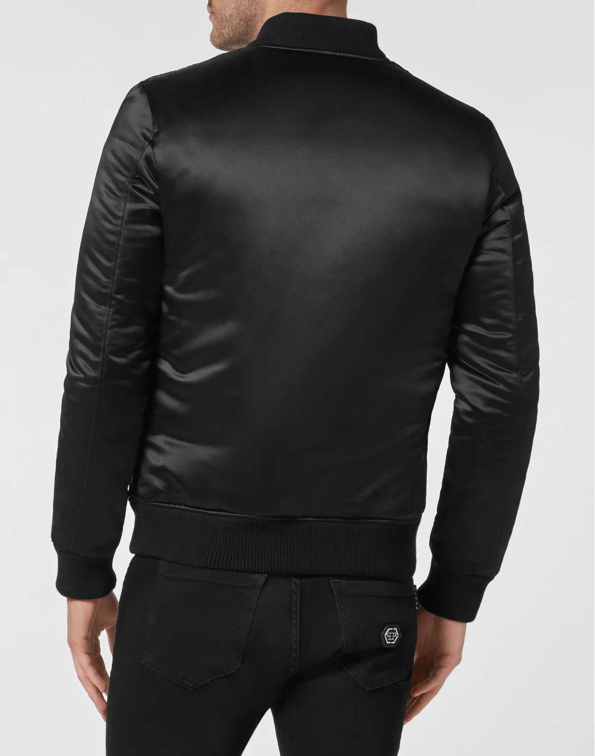 Satin Bomber Hexagon, цвет: Черный