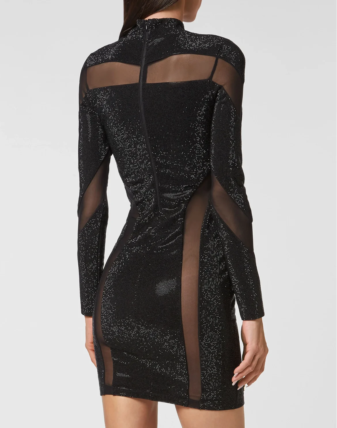Mini Dress with Crystals, цвет: Черный