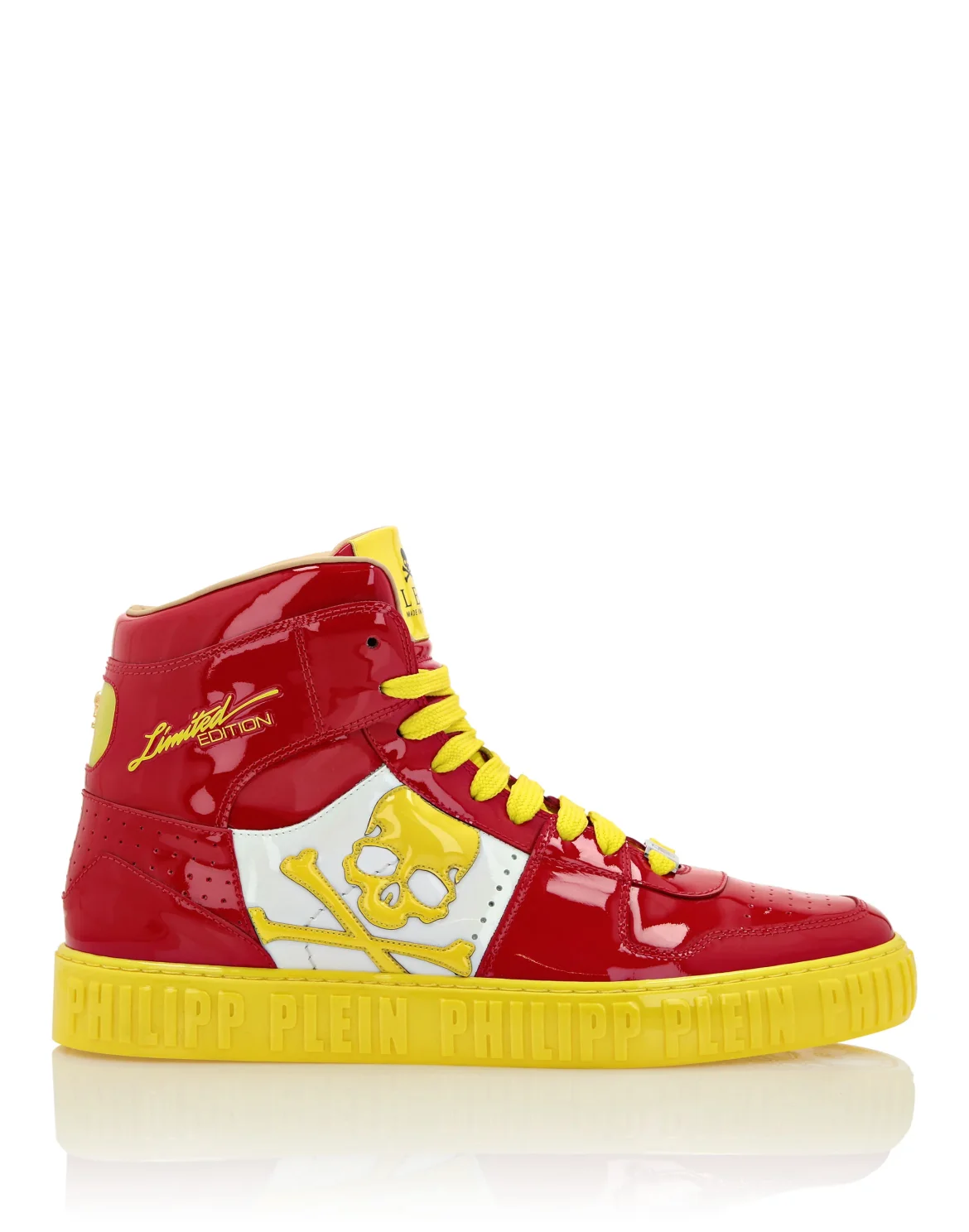 HI-TOP SNEAKERS NOTORIOUS PATENT SKULL, цвет: Желтый