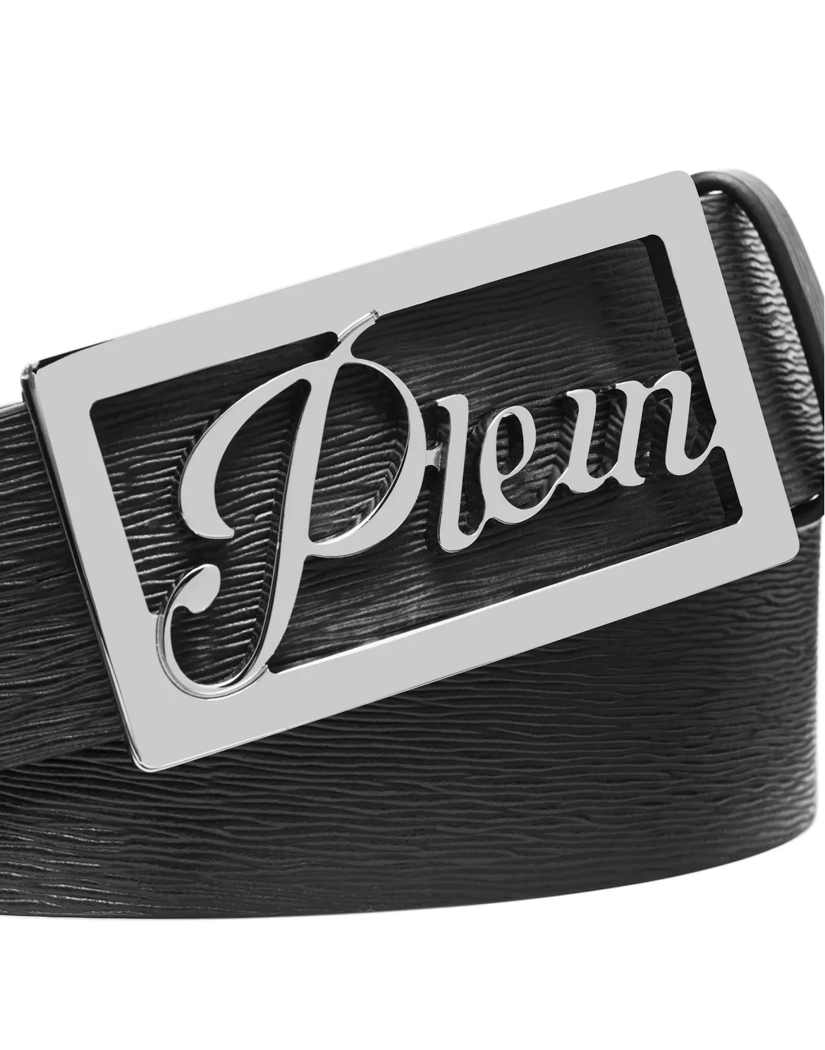 Saffiano Leather Belt, цвет: Черный