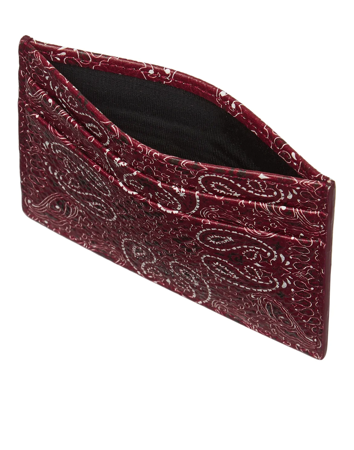 Leather Credit Cards Holder Paisley, цвет: Красный