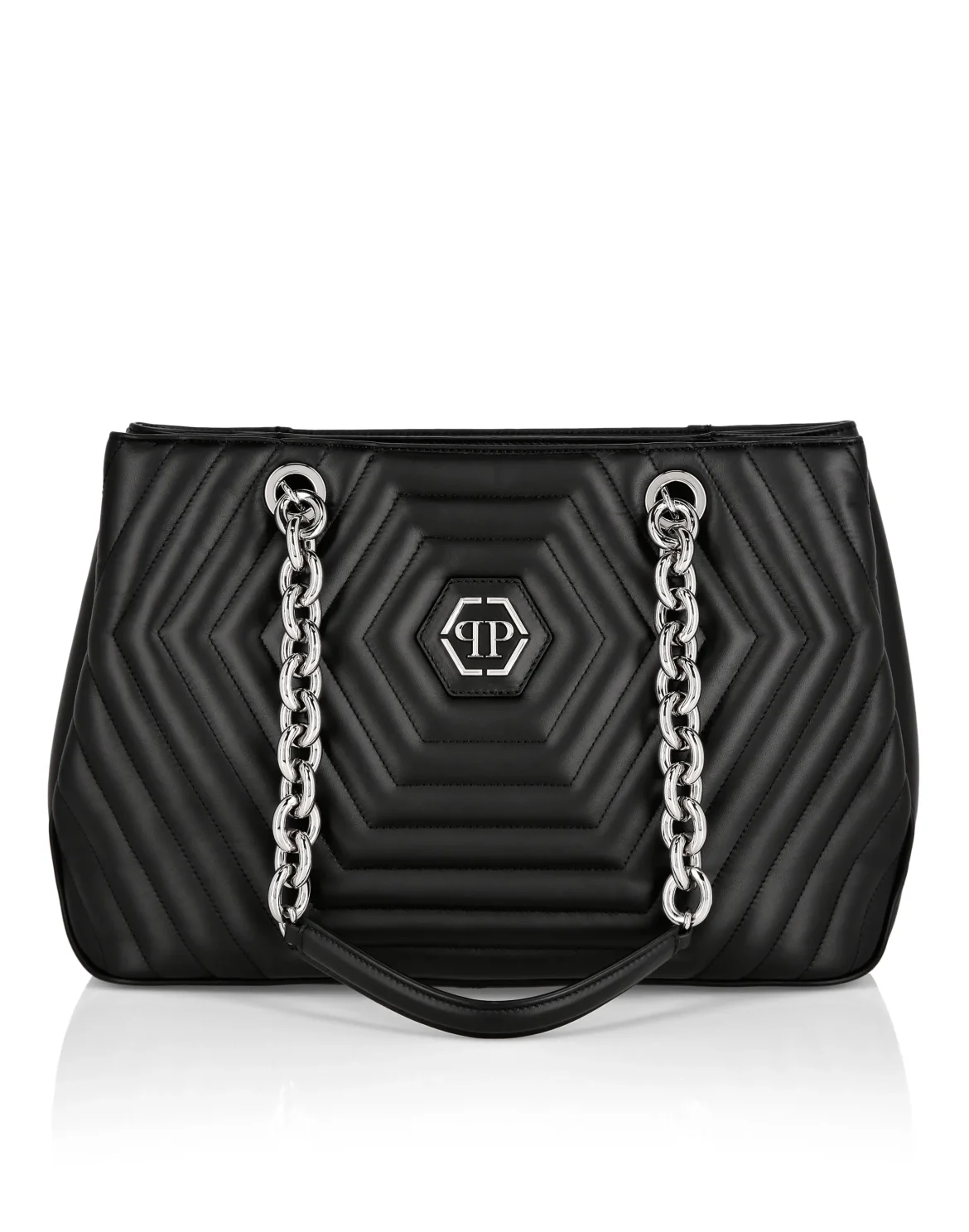 Nappa Shoulder Bag Hexagon, цвет: Черный