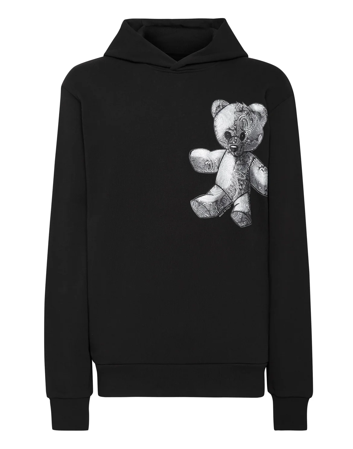 Hoodie Sweatshirt Paisley Teddy Bear, цвет: Черный