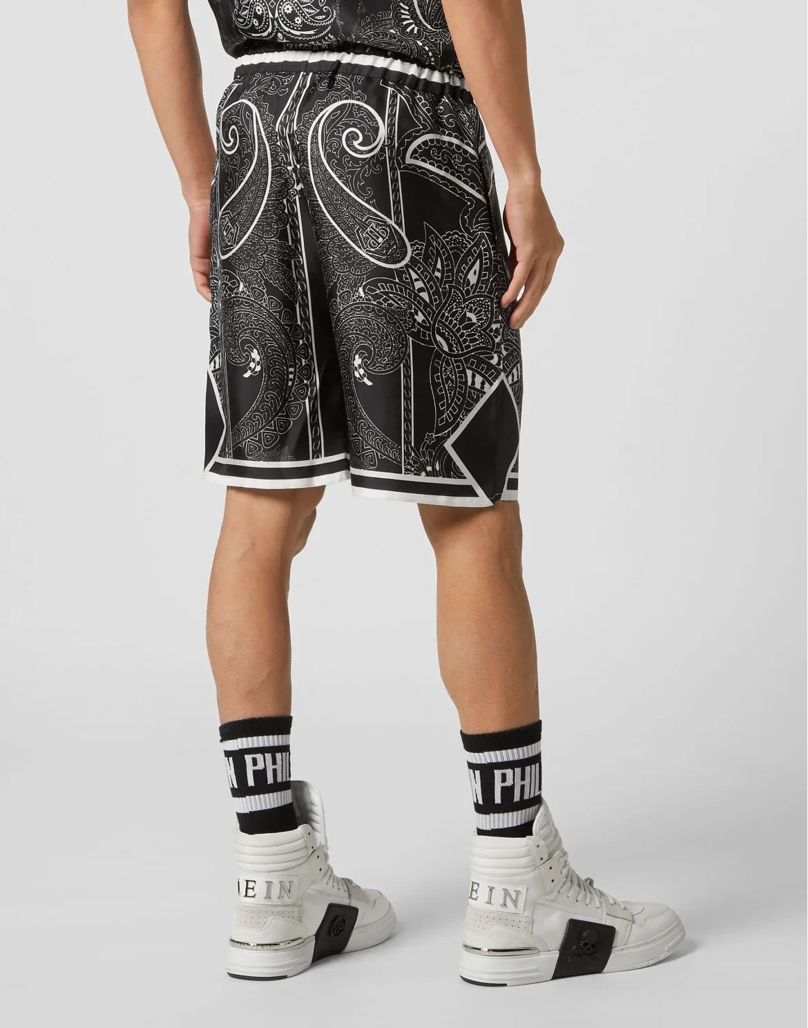 Silk Shorts Paisley Foulard, цвет: Черный
