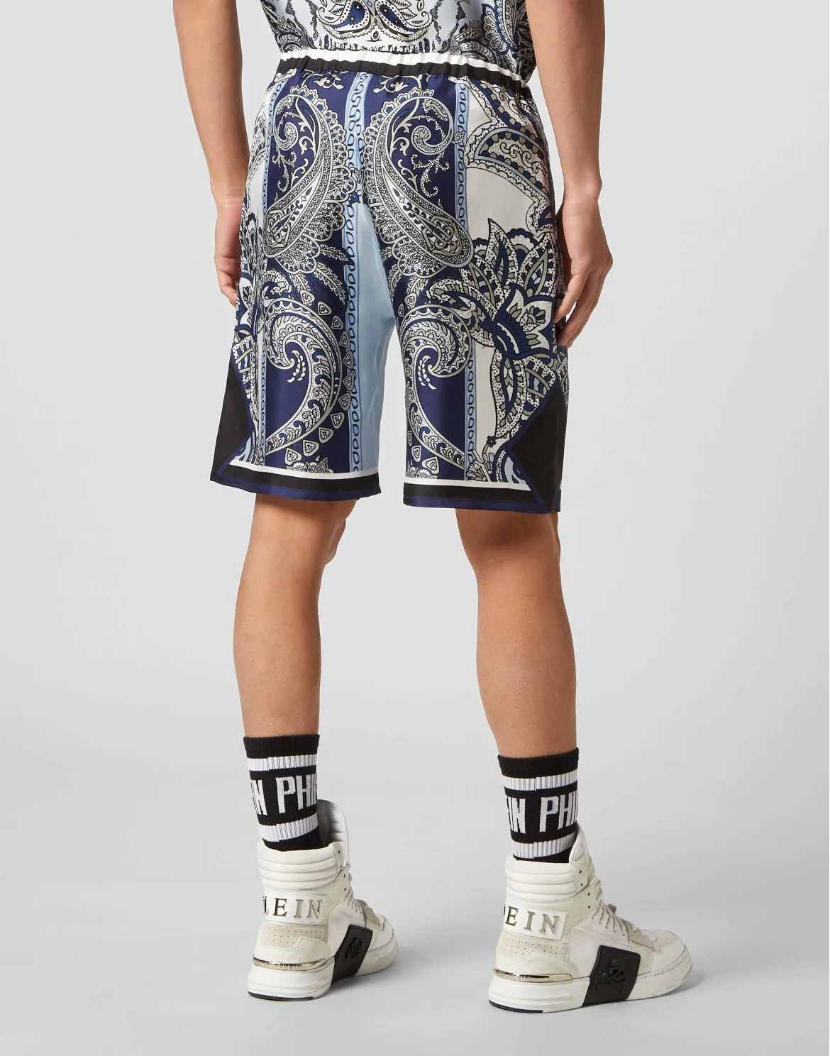 Silk Shorts Paisley Foulard, цвет: Голубой