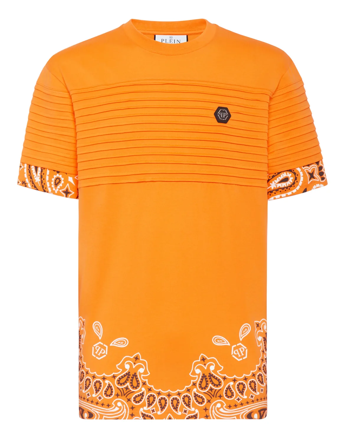 T-shirt Round Neck SS Paisley Bandana, цвет: Оранжевый