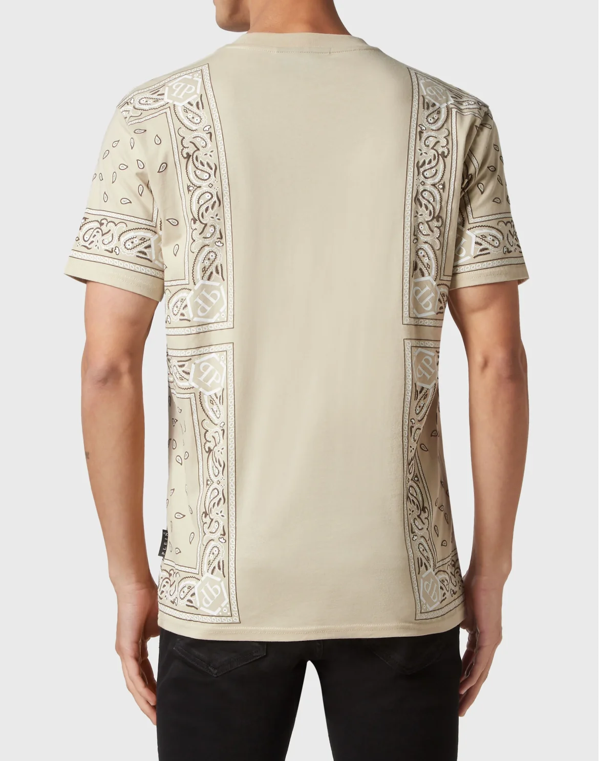 T-shirt Round Neck SS Paisley Bandana, цвет: Бежевый