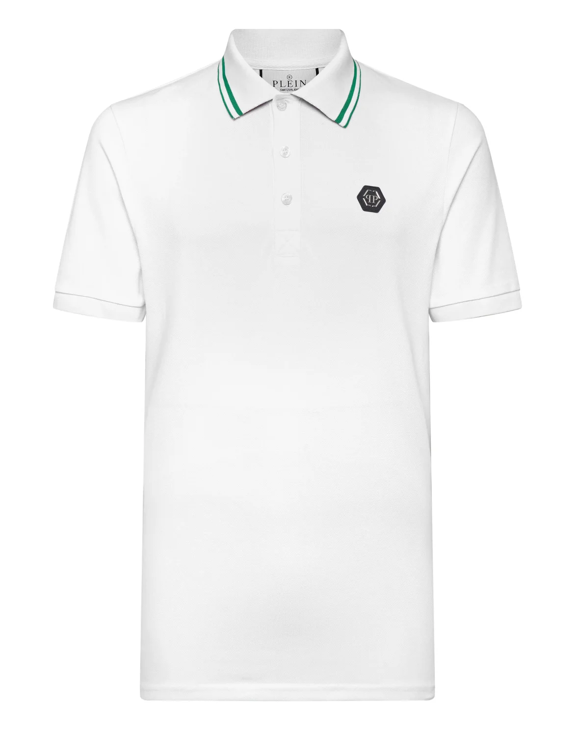 Slim Fit Polo shirt SS Paisley Strass, цвет: Белый