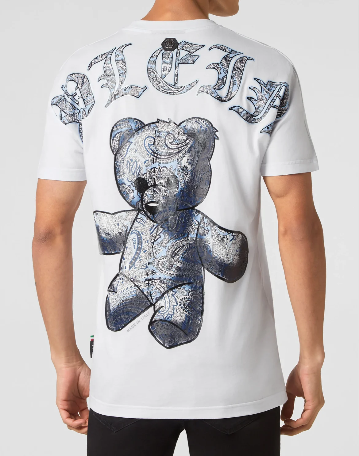 T-shirt Round Neck SS Paisley Teddy Bear, цвет: Белый