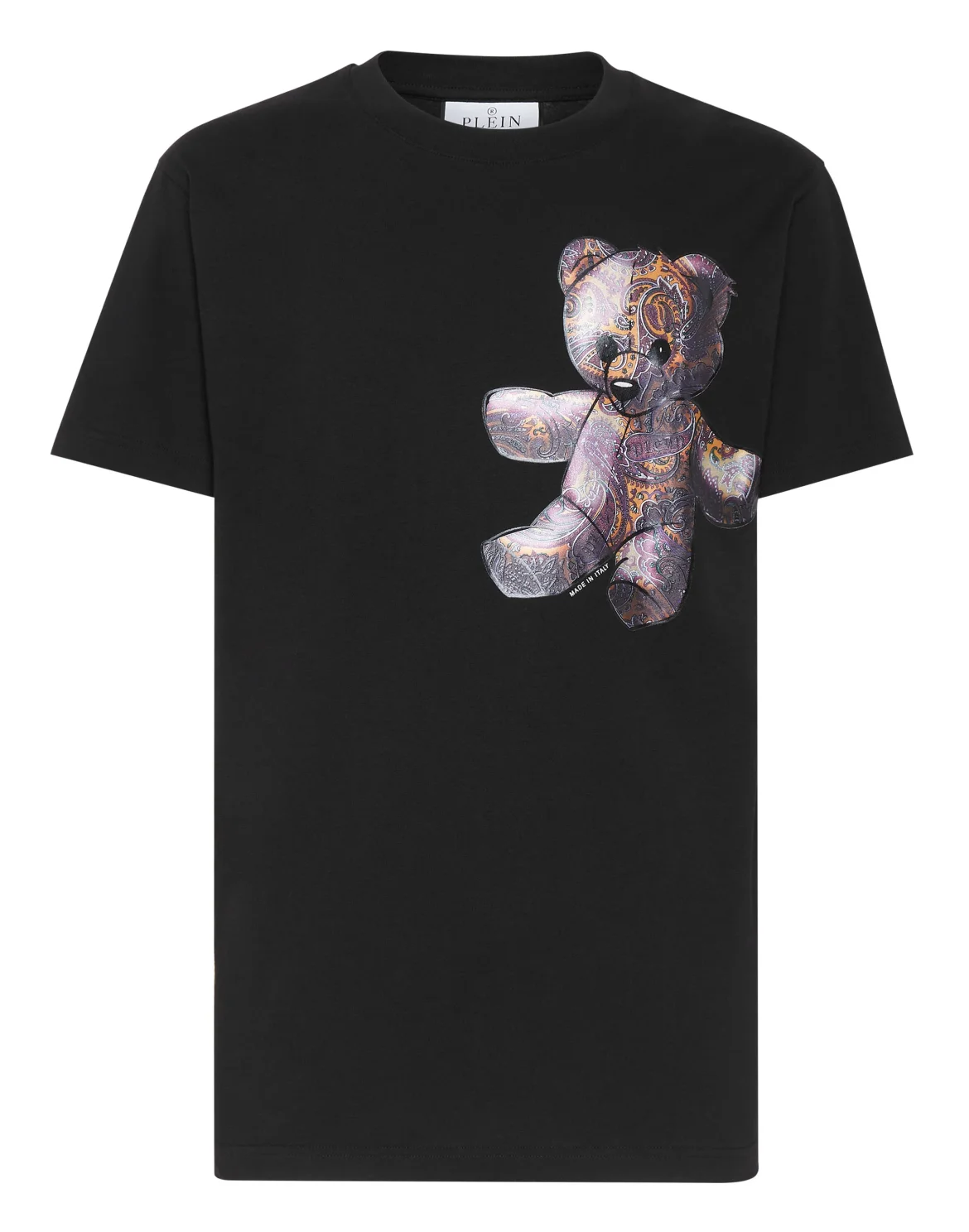 T-shirt Round Neck SS Paisley Teddy Bear, цвет: Черный