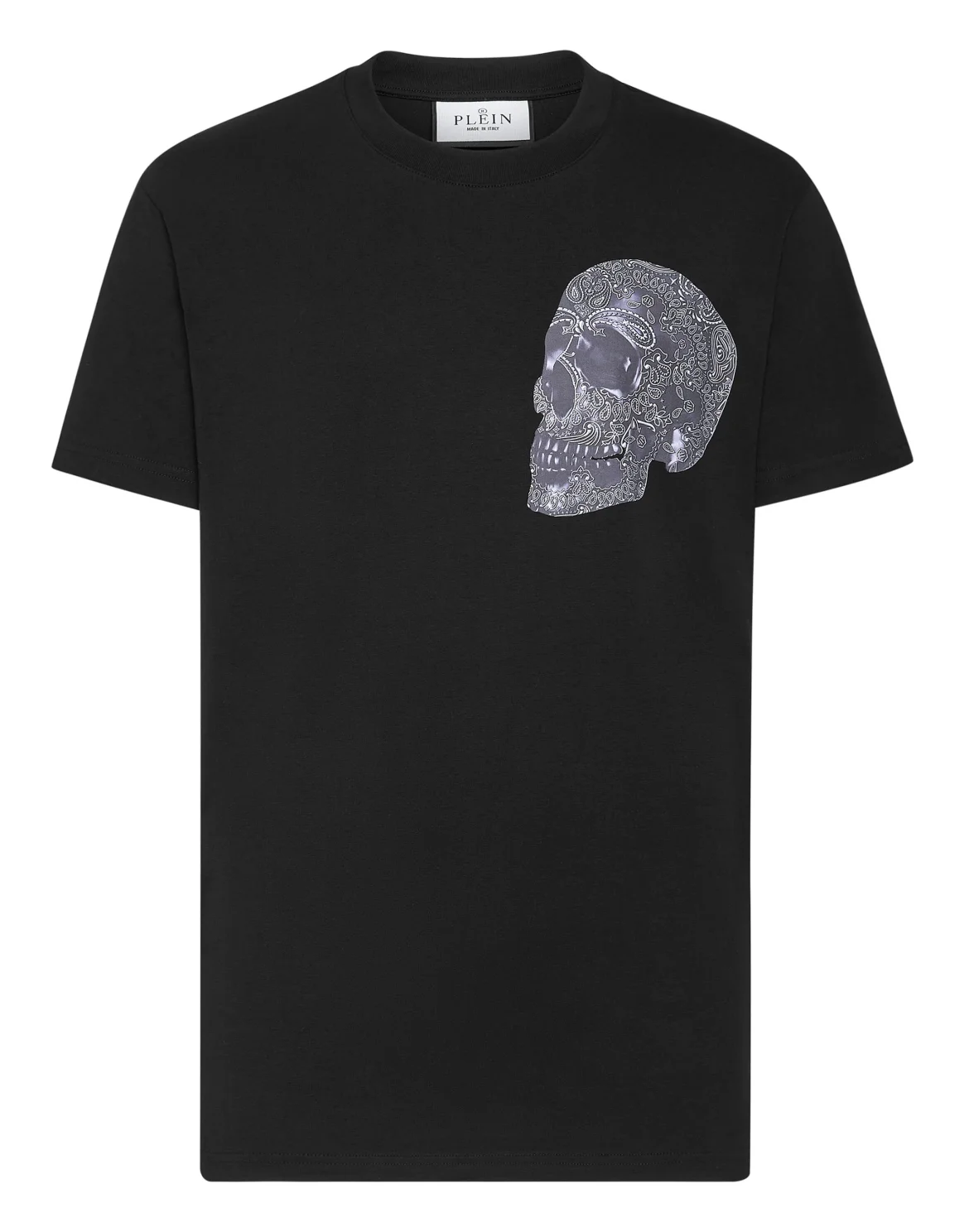 T-shirt Round Neck SS Paisley Skull, цвет: Черный