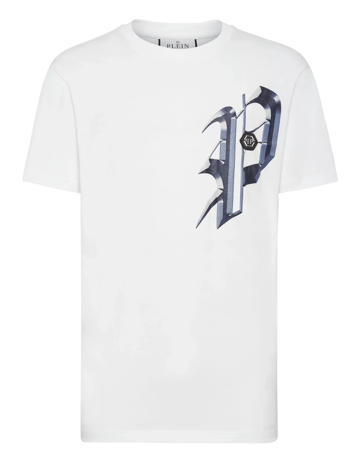 T-shirt Round Neck SS Graphic Plein, цвет: Белый