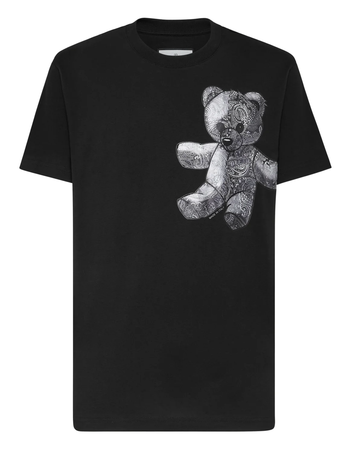 T-shirt Round Neck SS Paisley Teddy Bear, цвет: Черный