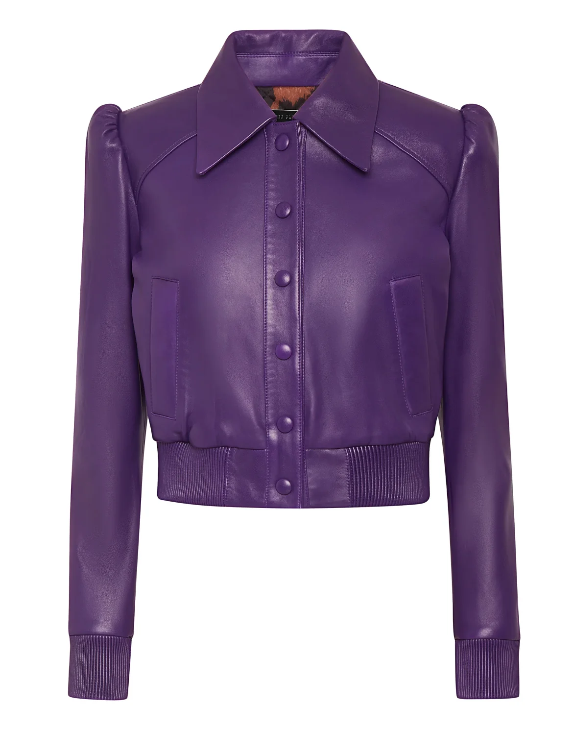 Softy Leather Bomber, цвет: Фиолетовый