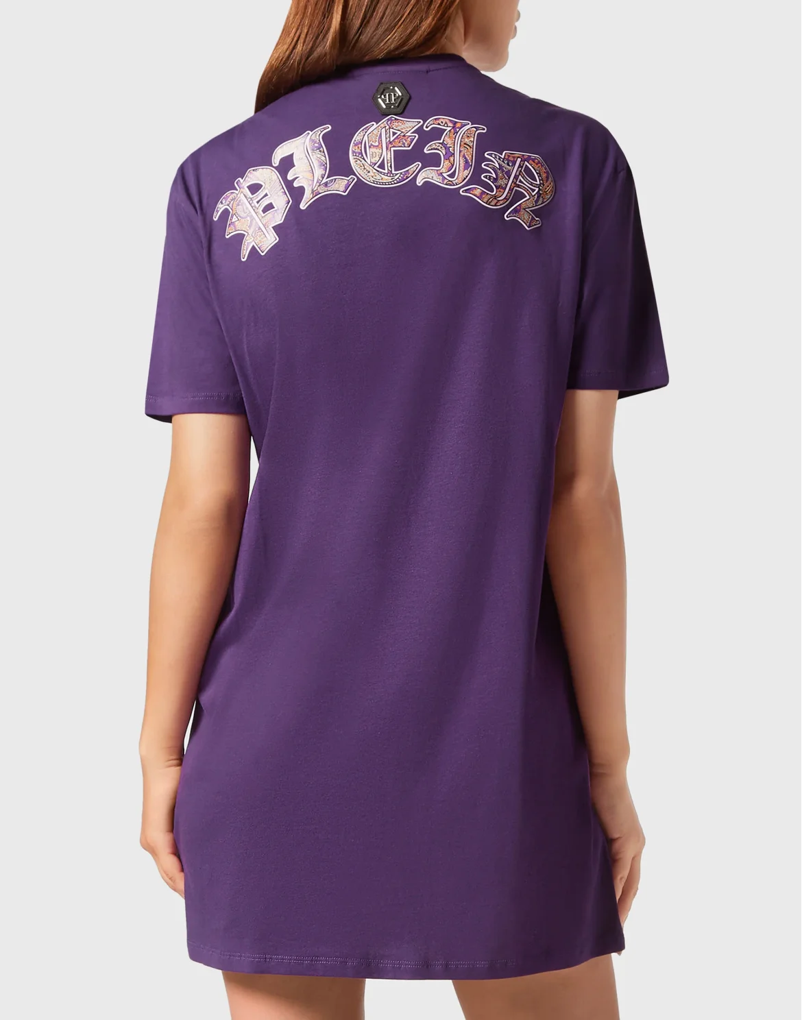 T-shirt Short Dress Paisley Skull, цвет: Фиолетовый