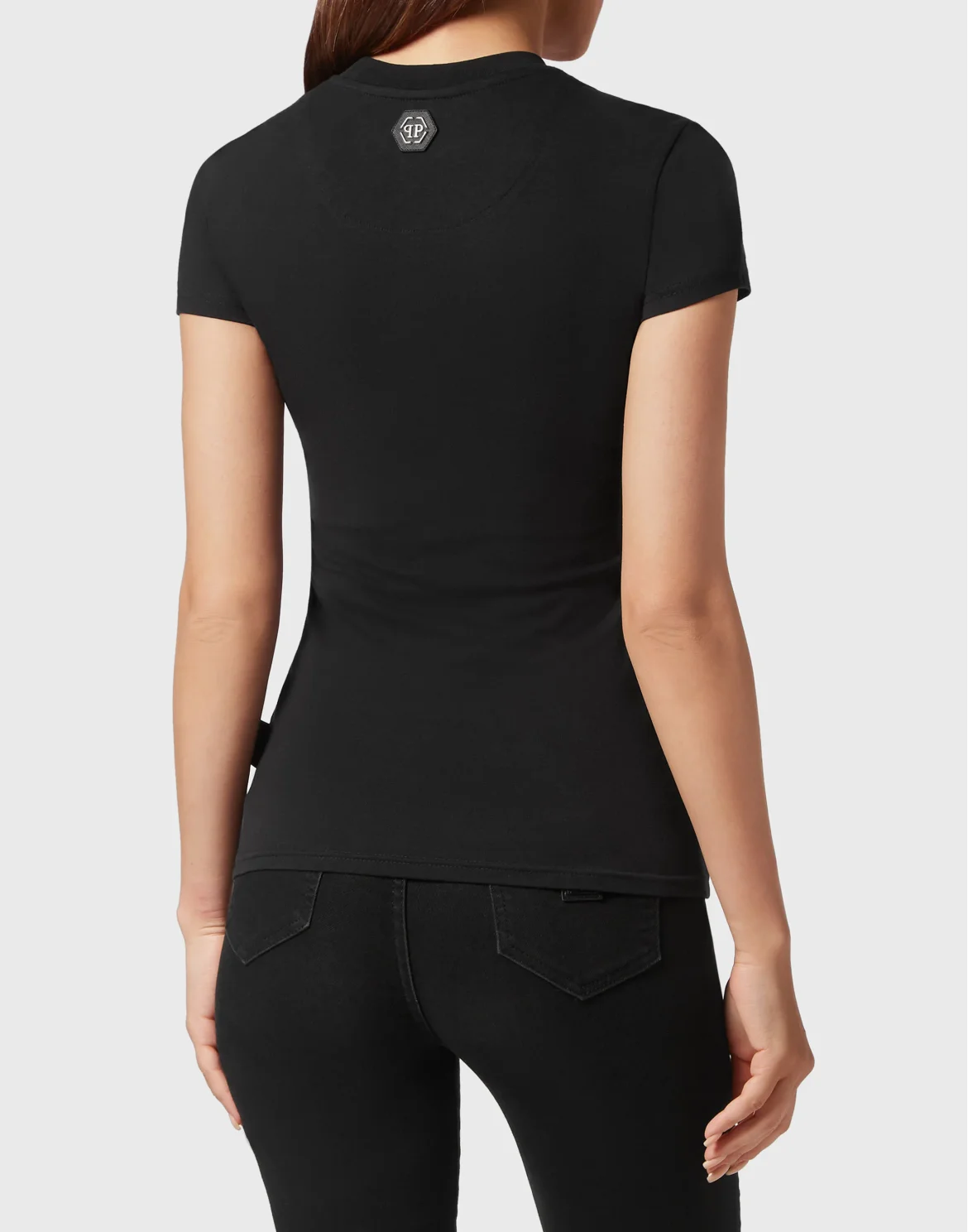 T-shirt Round Neck Sexy Pure Fit Skull&Bones, цвет: Черный